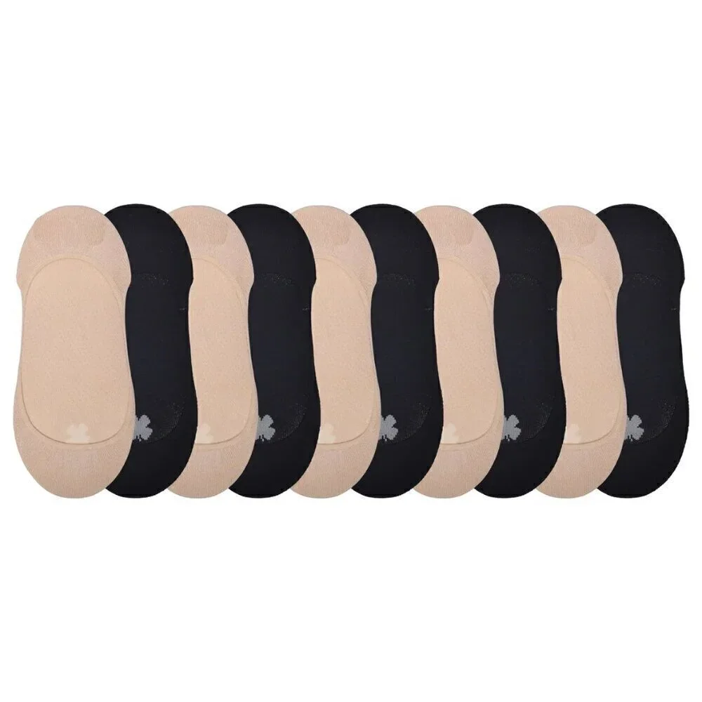 NWT - Lucky Brand Ladies' Black and Nude Liner Sock, 20-pair - shoe size…